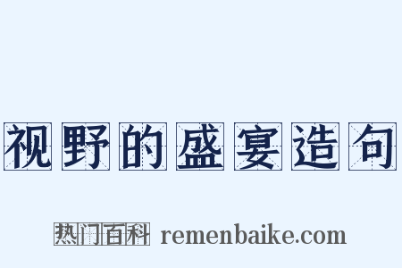 视野的盛宴造句是什么意思的图片
